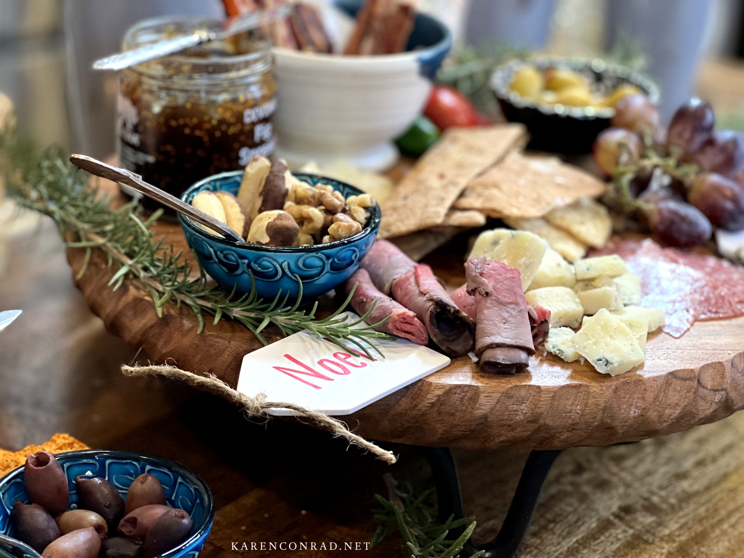 christmas, christmas food, charcuterie board, holiday spread, meat, cheese, family