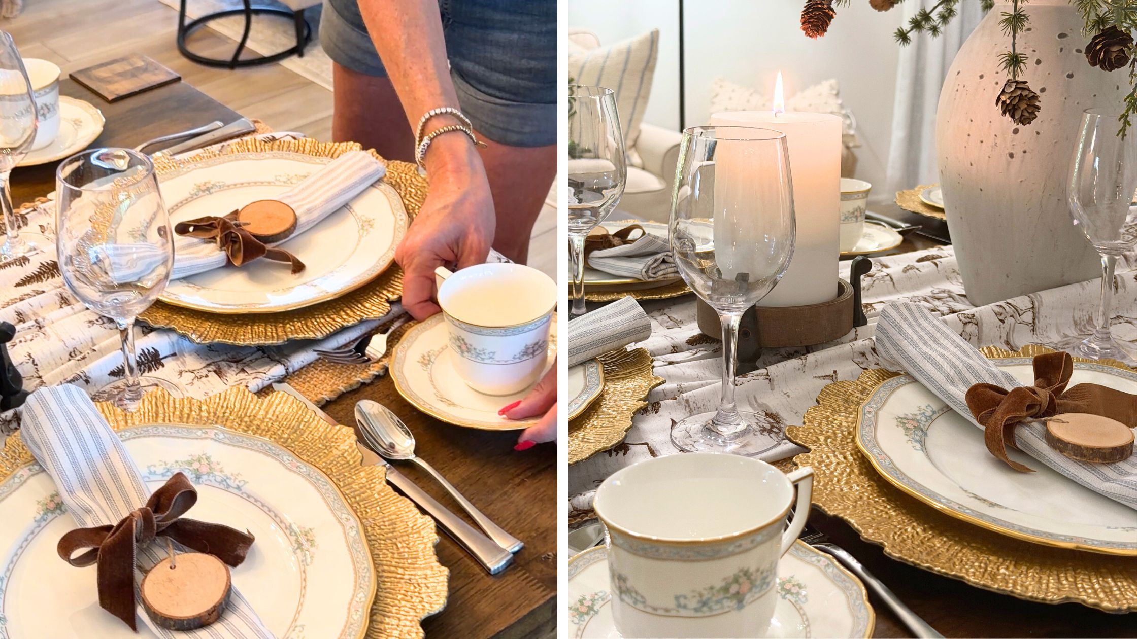 Hospitality, Design, Home Staging, Home Furnishing, Joy, Elegance in Design, Tablescape, Holiday Theme, Holiday Design, Runners, Napkins, Chargers<br />
